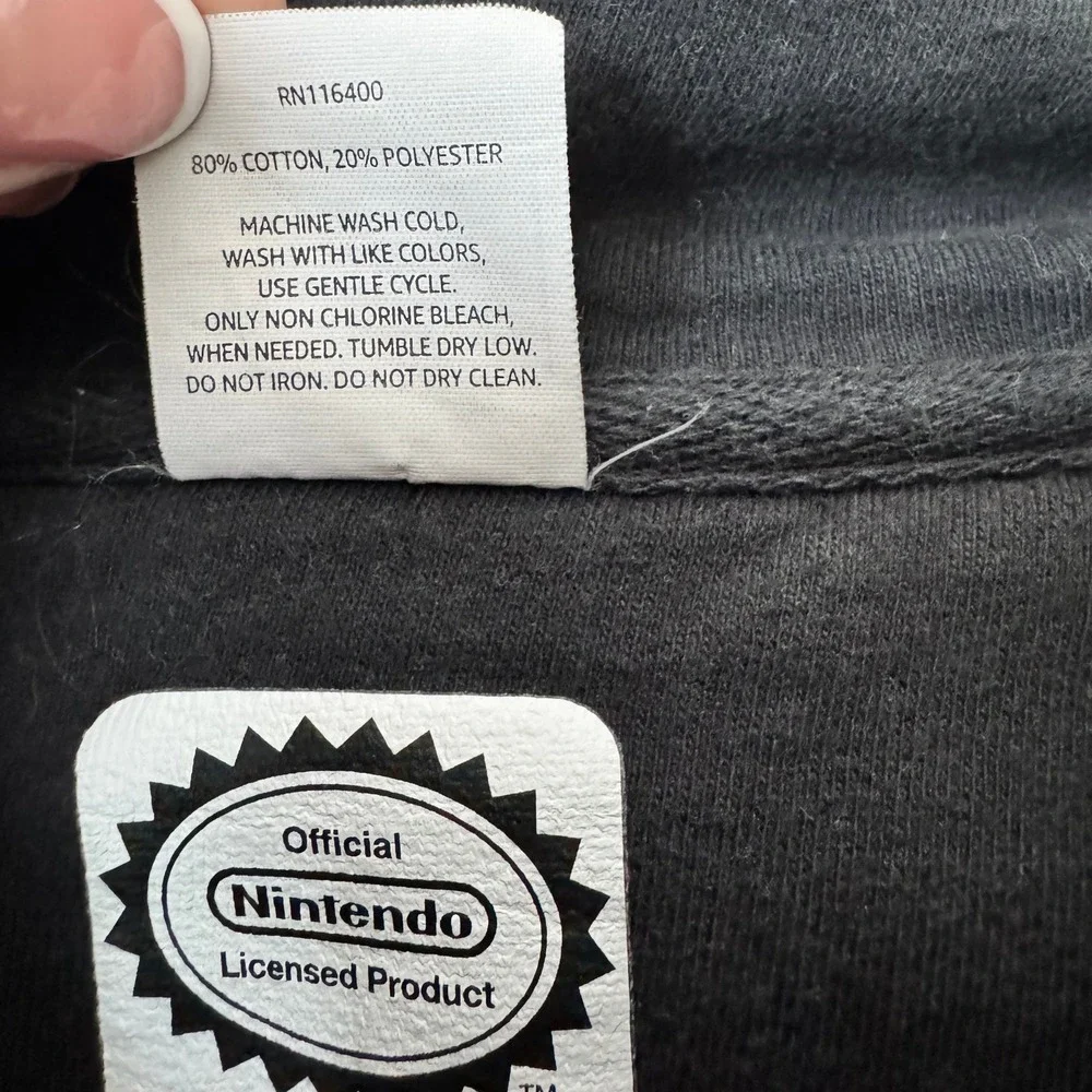Nintendo Splatoon Black Graphic Hoodie Kids M Official‎ Licensed Product Cartoon